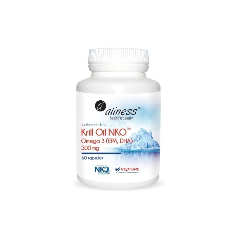 Krill Oil NKO Omega 3 z Astaksantyną, 500 mg